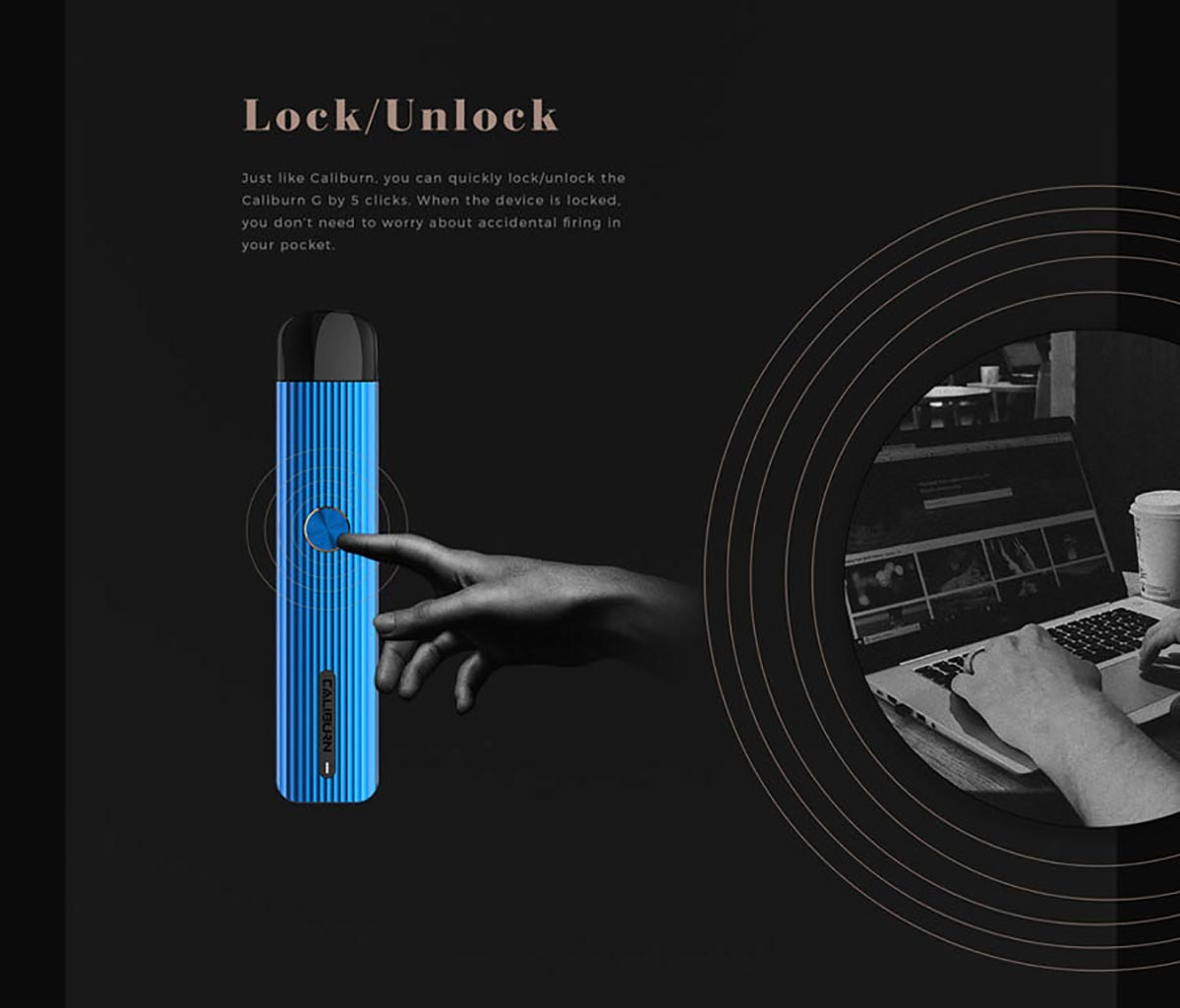 Uwell Caliburn Lock/Unlock